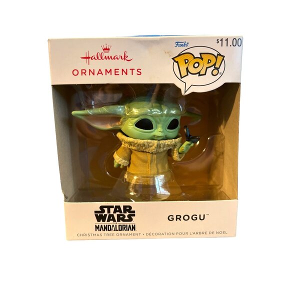 Hallmark Funko Pop Grogu Star Wars Mandalorian Christmas Tree Ornament Mint Cond - Picture 1 of 4